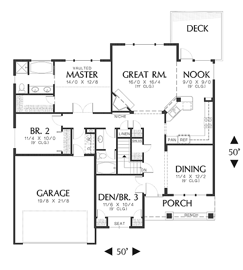 Scandinavian House Plan, 5 Bedroom Craftsman Home Plans
