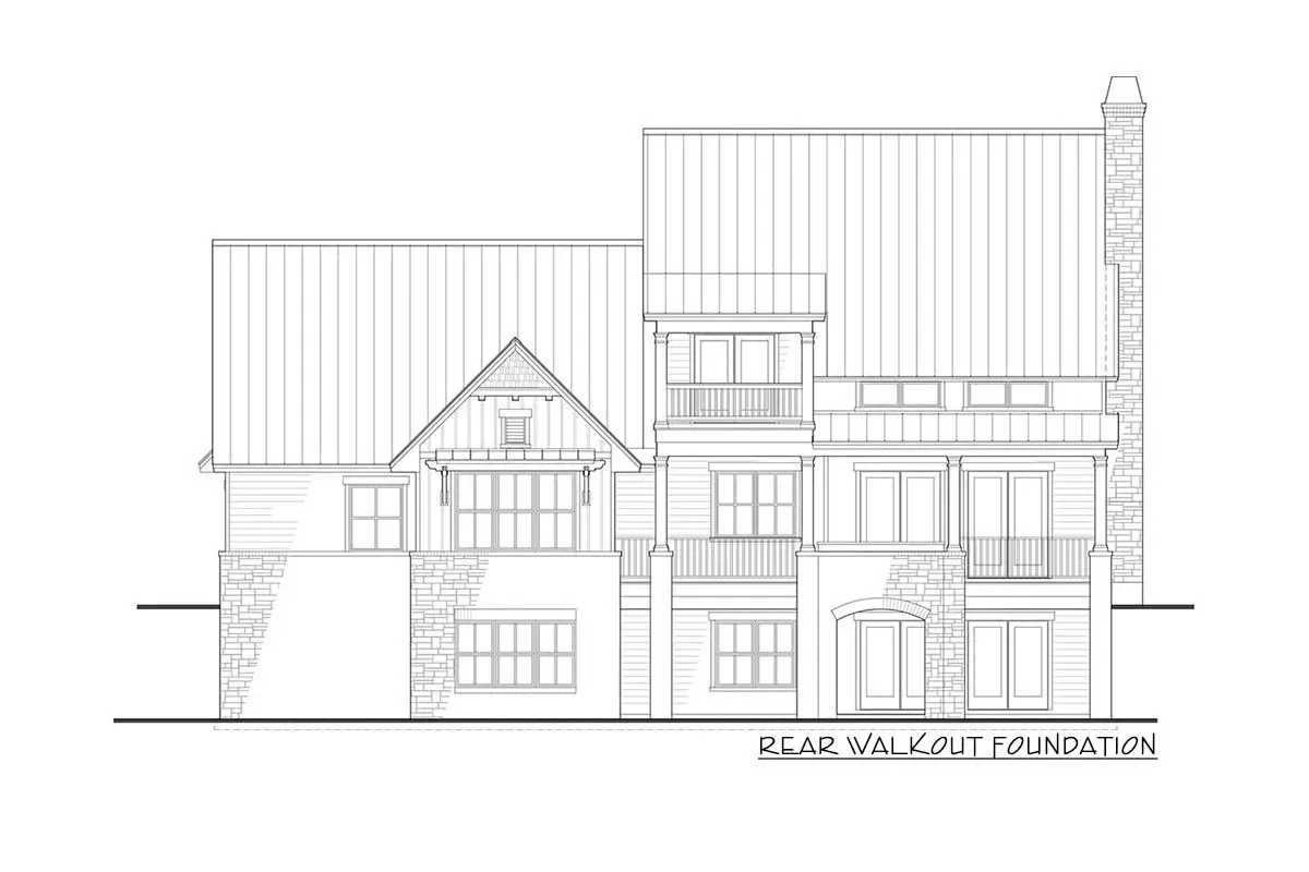 Rear Elevation With Walk-out