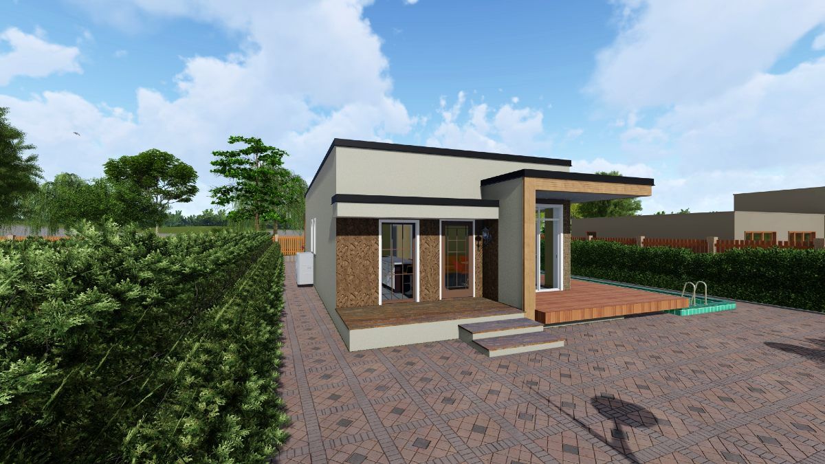 Small 3 Bedroom Modern Design Icf House Plan