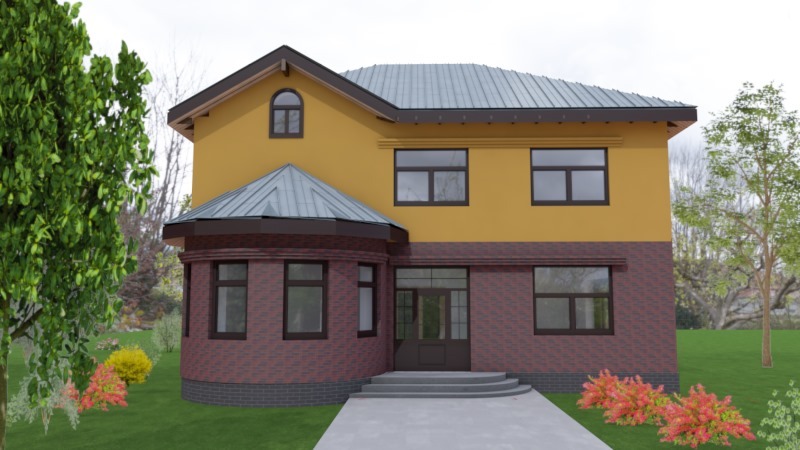 House plan with a metal roof