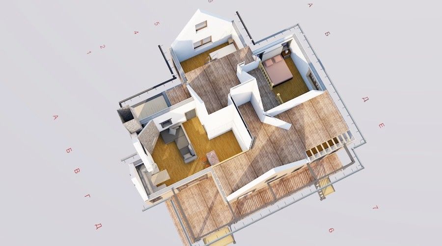 3D план 2 этажа