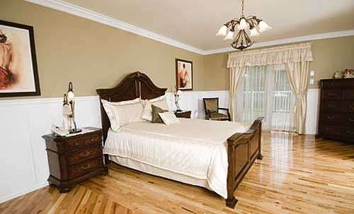 Спальня с деревянными панелями. Проект PM-80121