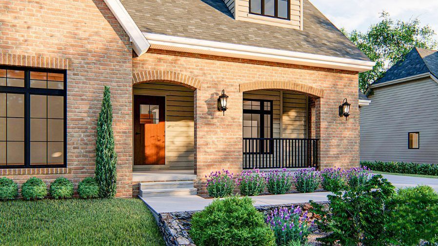 Covered entry porch