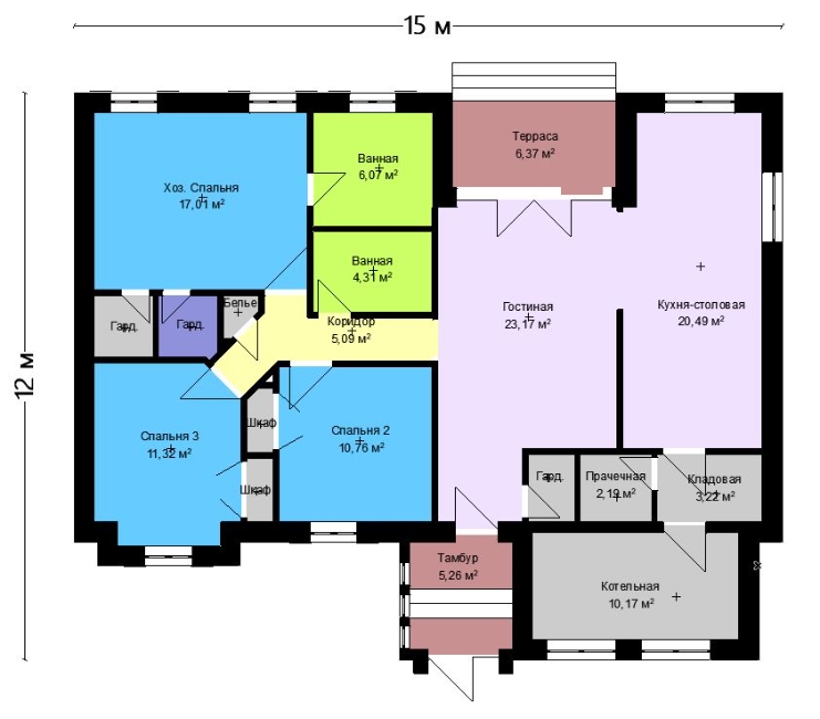 Small 3 bedroom singlestory house plan for the