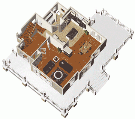 3D План 1 этажа