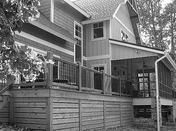 Вид на террасу дома. Проект CK-18708