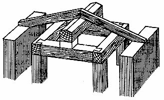 В храмах V в. крышу удавалось соорудить без использования ферм.