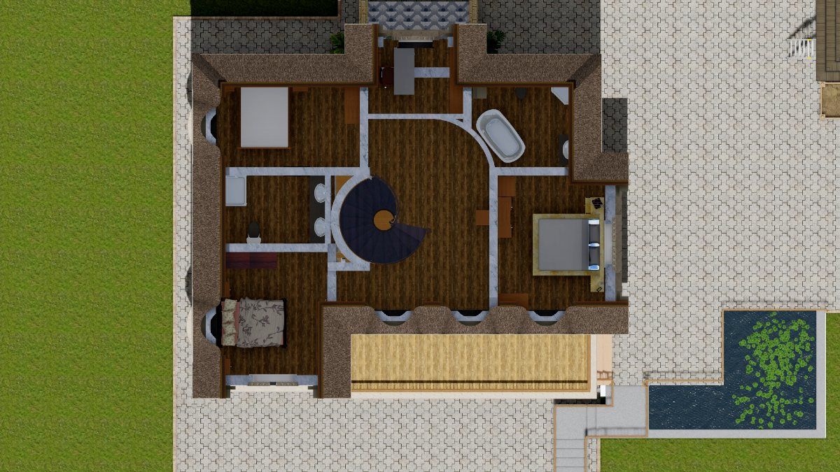 Sectional view of the 2nd floor