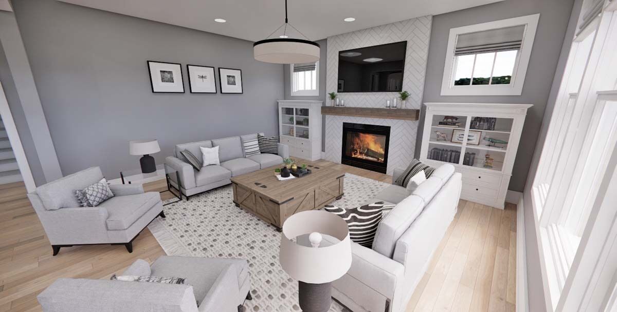 Living Room With Fireplace 2
