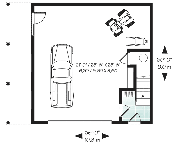 Plan Dr 21550 2 2 2 Bedroom House Plan With A Skylight