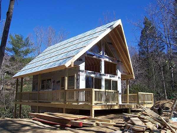 Строительство дома с террасой в стиле шале. Проект SW-9836