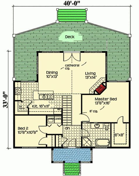 Plan Pd 90165 1 2 One Story 2 Bedroom House Plan For Narrow Lot