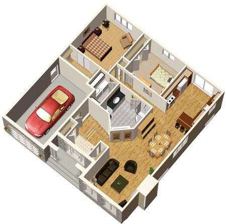 3D план 1 этажа