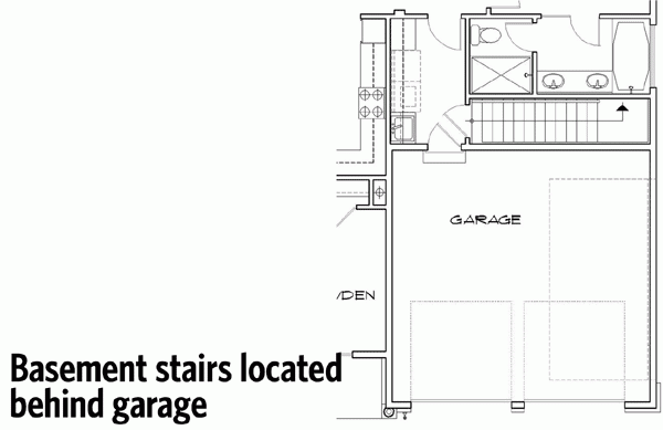 Расположение лестницы в подвал за гаражом
