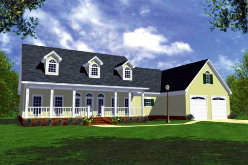 Plan MM-7081-2-3: One-story 3 Bed Scandinavian House Plan With Home Office 
