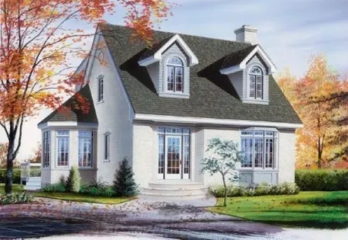 Plan DR-21053-2-3: 3 Bed European House Plan 