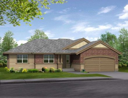 Plan JD-23423-1-3: One-story 3 Bed Scandinavian House Plan With Front Facing Garage