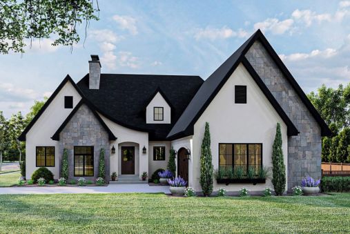European-style layout of a fabulous 3-bedroom cottage with a terrace