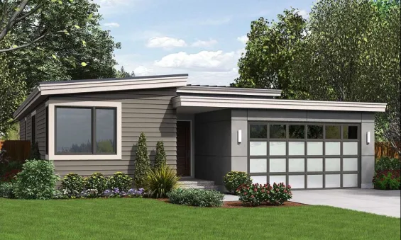 Plan AM-3085-1-3: One-story 3 Bed Modern House Plan 