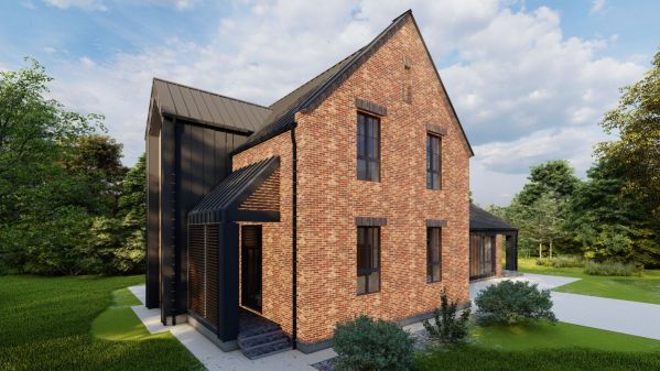 This Barnhouse style home plan has new ideas and frills for its owners.