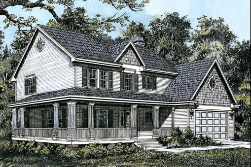 План 2-этажного дома 198 кв м AM-2630-2-4