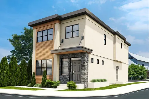 Because this stylish duplex is back to back rather than side to side, each unit has its own entrance. Each unit has 3 bedrooms, 1.5 bathrooms, and 1,106 square feet of heated living space (547 square…