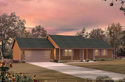 Plan HA-1524-1-4: One-story 4 Bed Scandinavian House Plan For Narrow Lot 