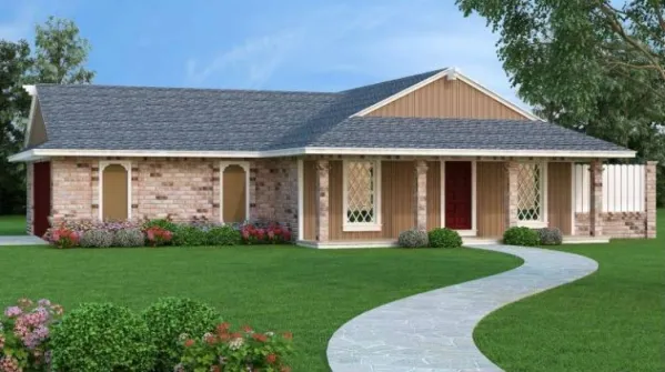 План 1-этажного дома BR-1007-1-3 120 кв м