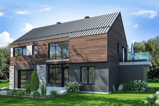 The bedrooms are located on the main living floor of this contemporary…