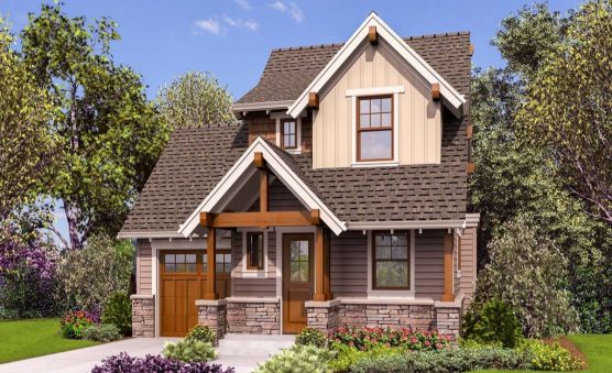 A wonderful cottage for a vacation retreat, causing a pleasant surprise among the old country houses. Despite the width of the house just 6 meters, it houses a garage and two bedrooms. A built-in…