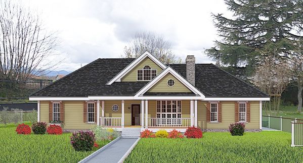 One-story 3 Bed Scandinavian House Plan With Screened Porch