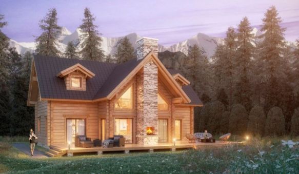Solid and rustic in appearance, this house fully meets the needs of homeowners for the presence of comfort and coziness. Constructed of heavy timber with extensive glazing, this plan meets all the…