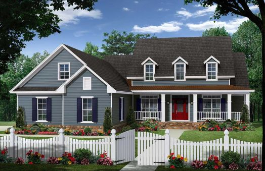 Plan MM-1858-1-3: One-story 3 Bed Scandinavian House Plan With Home Office 