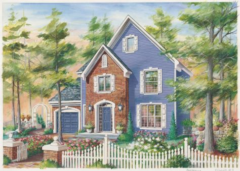 Two-story 3 Bed House Plan With Attached Garage