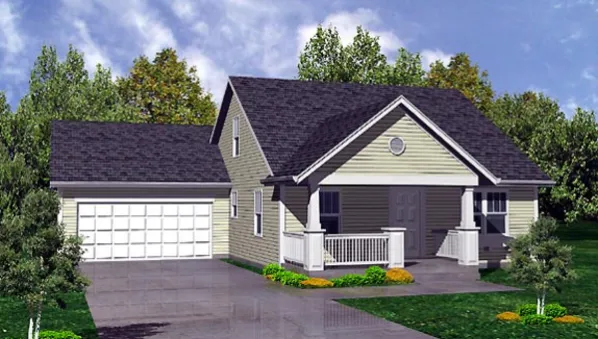 Plan HS-1676-2-3: Two-story 3 Bed House Plan 