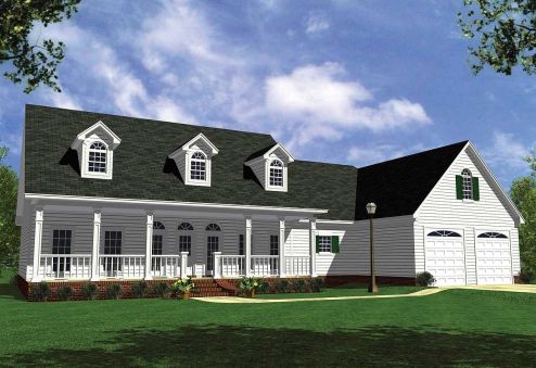 Plan MM-5747-2-3: One-story 3 Bed Scandinavian House Plan With Home Office 