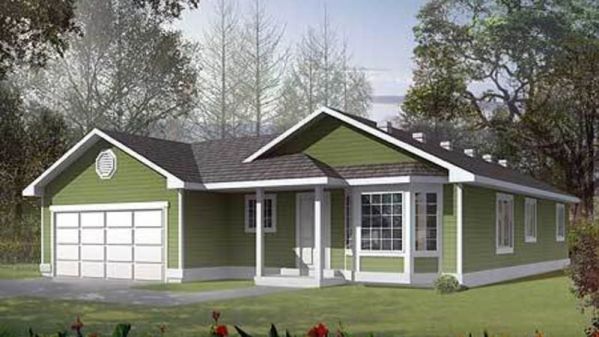 Plan DD-75081-1-3: One-story 3 Bed Scandinavian House Plan For Narrow Lot 