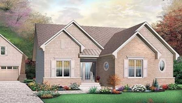 Plan DR-21512-1-3: One-story 3 Bed Scandinavian House Plan 
