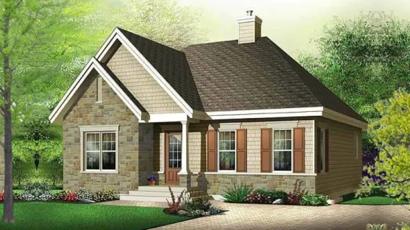  This home perfectly suited for a narrow lot. This vacation house facade has mixed materials, broad glass entrance, transom windows, gable windows and faced with facade panels, stone. A complex roof…