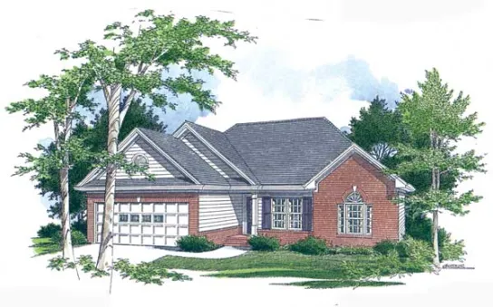 Plan KD-1017-1-3: One-story 3 Bed House Plan 