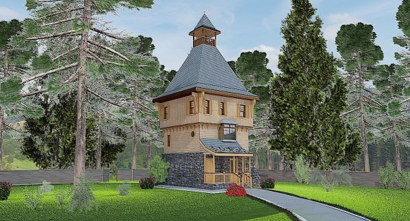 Watchtower style house plan::EPLAN.HOUSE