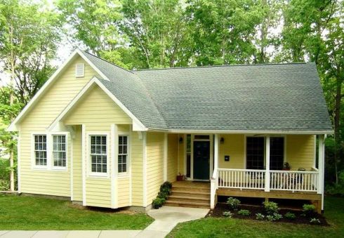 Plan JA-3852-1-3: One-story 3 Bed Scandinavian House Plan With Bay Windows