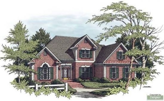  This Tudor house has windows with nice shatters and faced with brick. A complex roof with large front-facing gables completes the look of this house. House plan is 55 feet wide by 48 feet deep and…