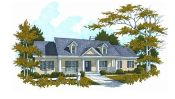 Plan KD-3292-1-3: One-story 3 Bed House Plan 