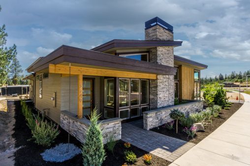 A one-story hi-tech house of up to 200 sq.m. with a garage for 2 cars and 3…