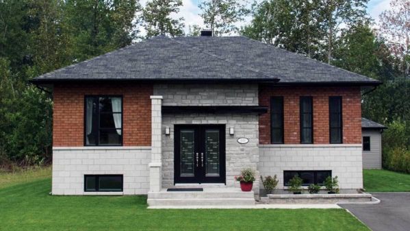 This contemporary urban home plan with a residential floor on two levels is 10 m wide and 9 m deep and provides 90 square meters of living space. The house has two bedrooms, one bathroom, a kitchen…