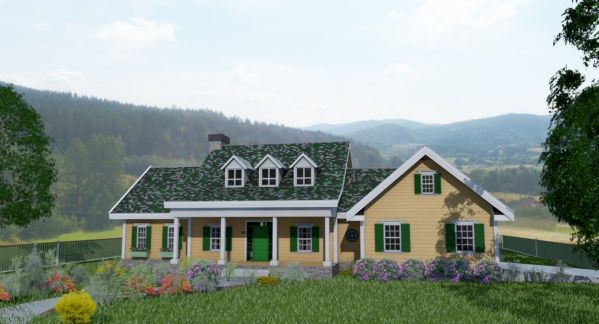 One-story 3 Bed Scandinavian House Plan With 2 Car Garage 