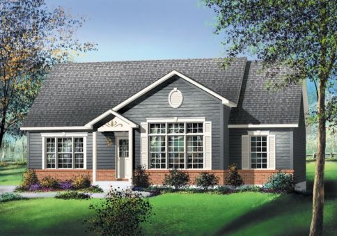 Plan PM-80016-1-3: One-story 3 Bed Scandinavian House Plan With Split Bedrooms For Small Lot 