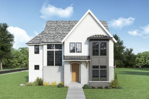 This European Craftsman home plan has a contemporary appearance, but the main floor is taken up by an open-concept living area. A walk-in pantry and mudroom that accesses the back door are located on…