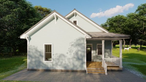 Traditional country house plan with 6 bedrooms and beautiful design.